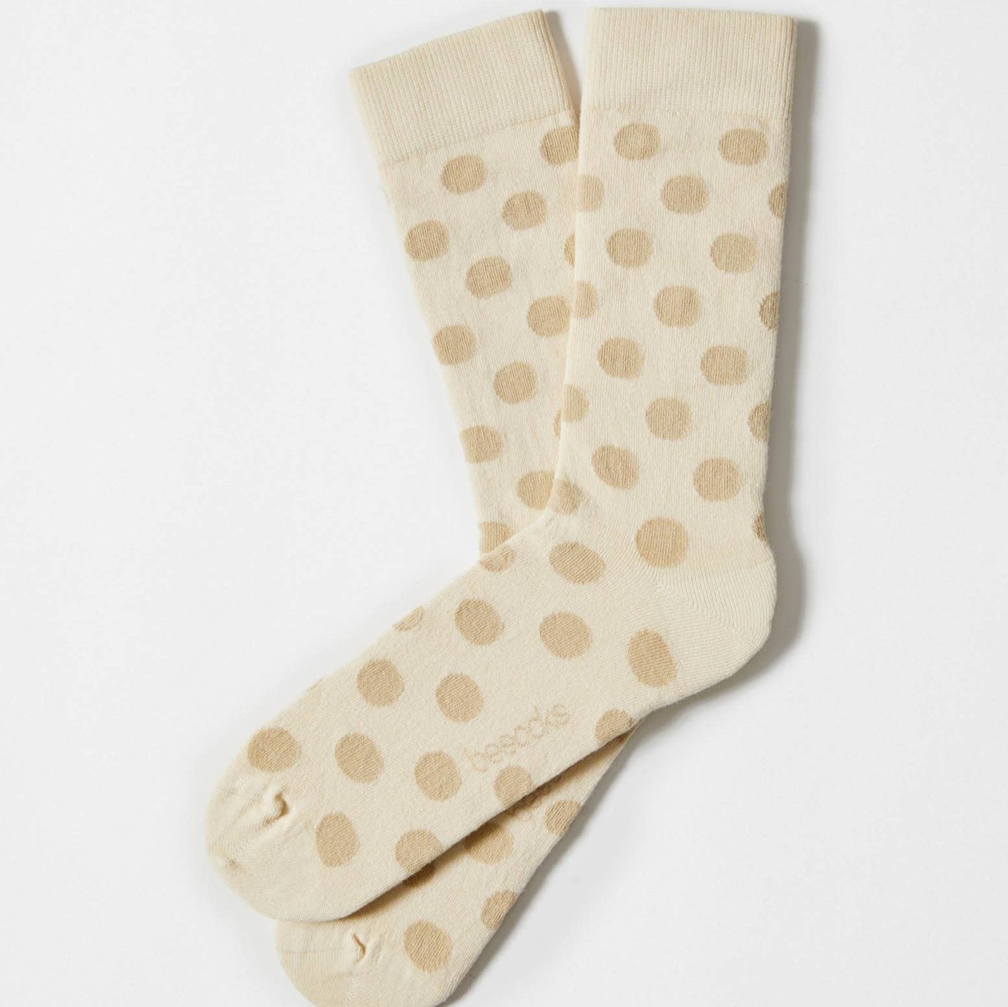 BePolkadots Beige - Calzini in Cotone Biologico 100%: Bianco sporco - Taglia 36/40