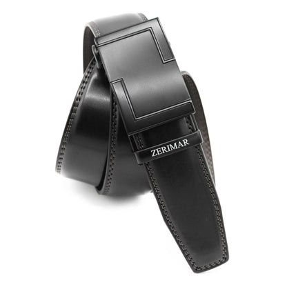 Cintura da uomo con fibbia automatica Cintura in pelle Larghezza 3,5 cm Zerimar