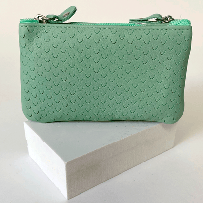 Portafoglio in pelle con doppio scomparto: Menta
