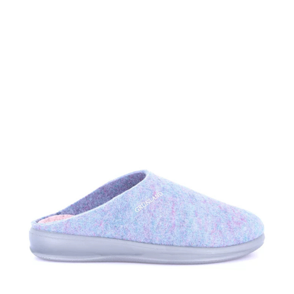 Pantofola Donna Grunland in feltro di Lana Ceruleo