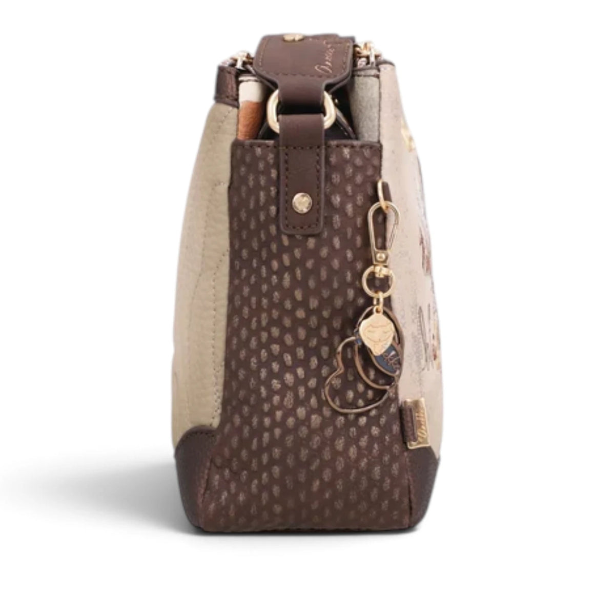 Borsa a Tracolla Donna Anekke Tulip in Ecopelle Panna 3 Scomparti