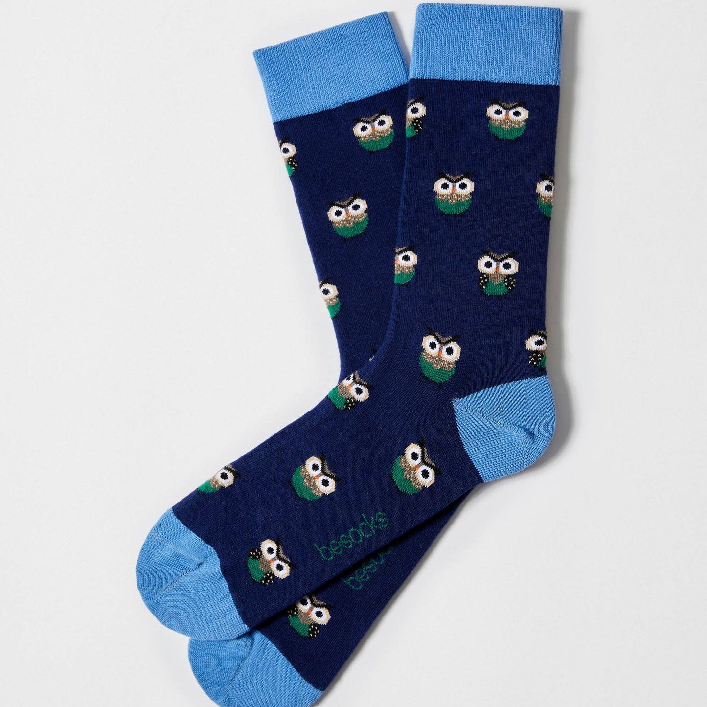 BeOwl Blue - Calzini in cotone Biologico 100%: Taglia 41/46