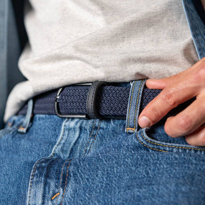 Cintura intrecciata elastica per Blu Scuro