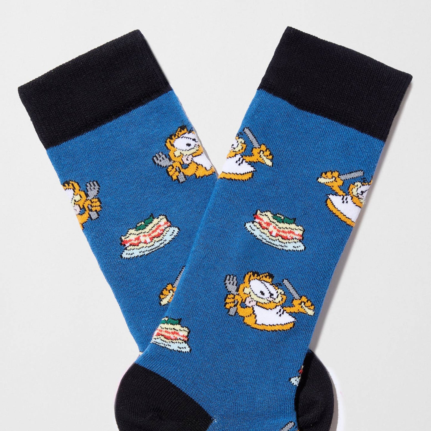 Calzini BeGarfield Foodie - Calzini in Cotone 100% Biologico: Blu - Taglia 41/46