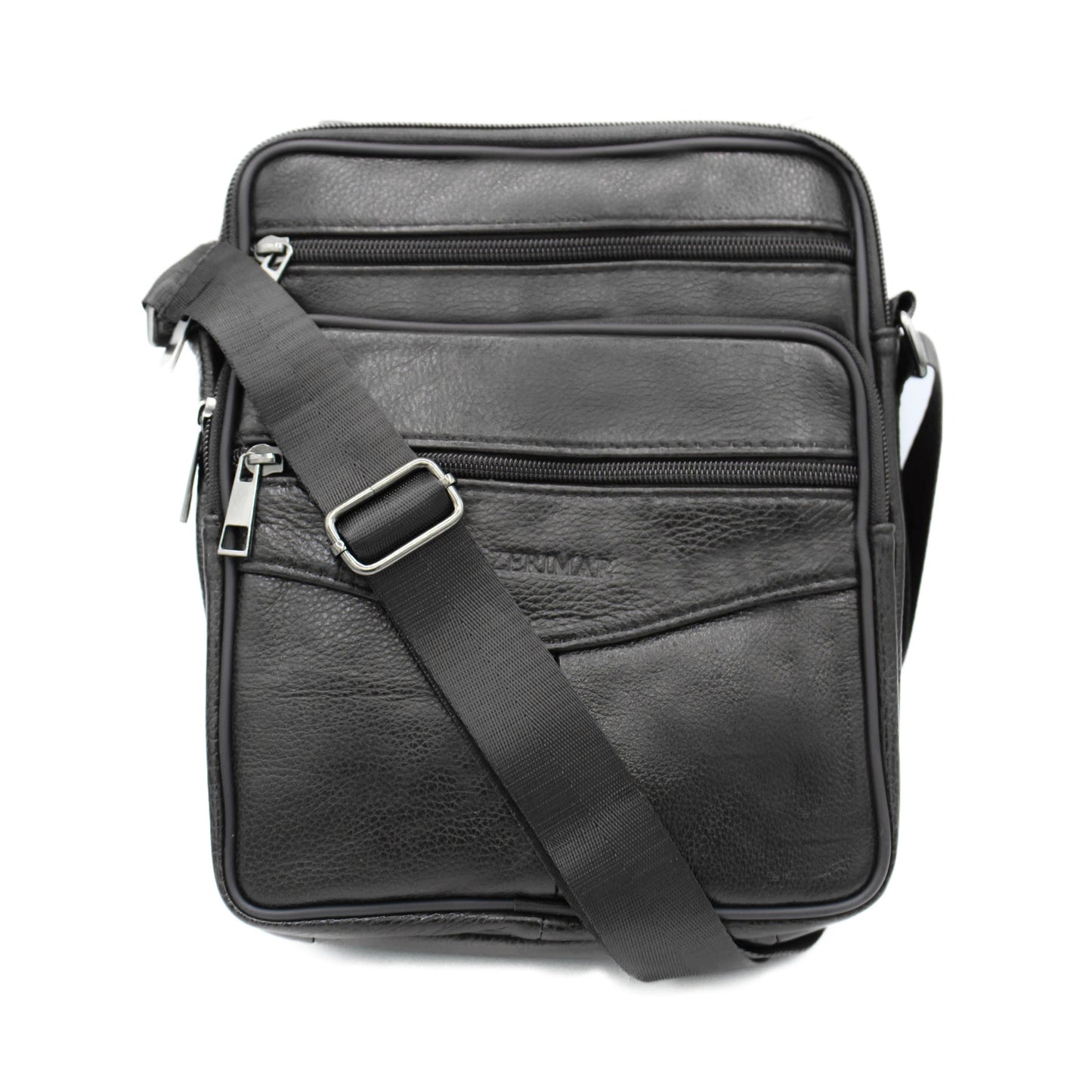 Borsa a tracolla da uomo in Pelle martellata