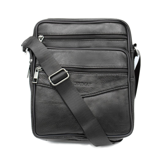 Borsa a tracolla da uomo in Pelle martellata