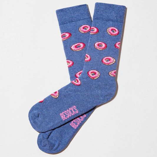 BeDonut Blue - Calzini in Cotone Biologico 100%: Taglia 41/46