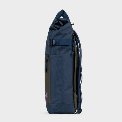 Zaino avvolgibile Adventurer in 100% poliestere riciclato - Navy e kaki