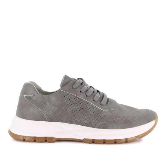 Sneakers Uomo Grunland traforate Grigio