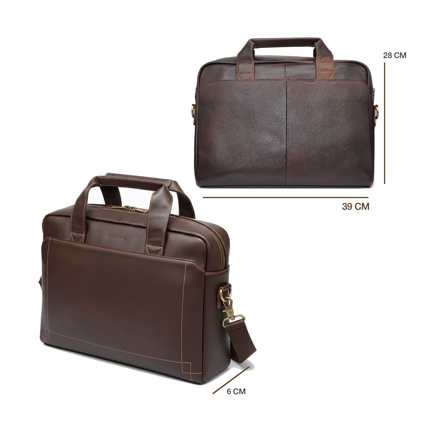 Borsa da Lavoro in Pelle Marrone – Elegante e Professionale