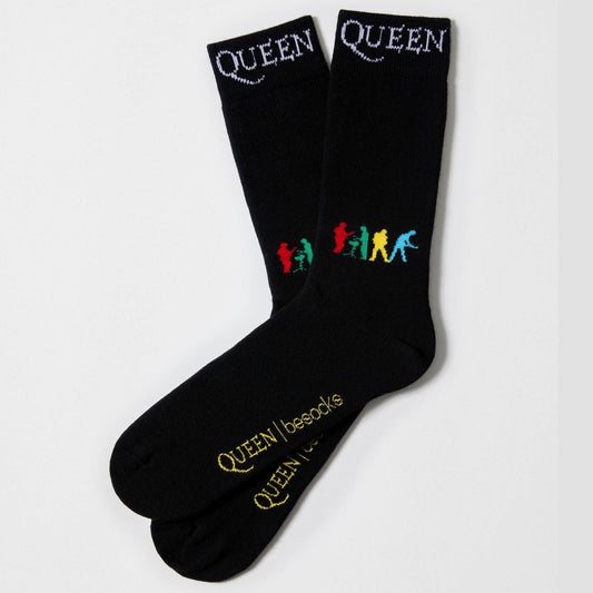 BeQueen Band - Calzini 100% Cotone Biologico: Nero - Taglia 36/40 - 41/46