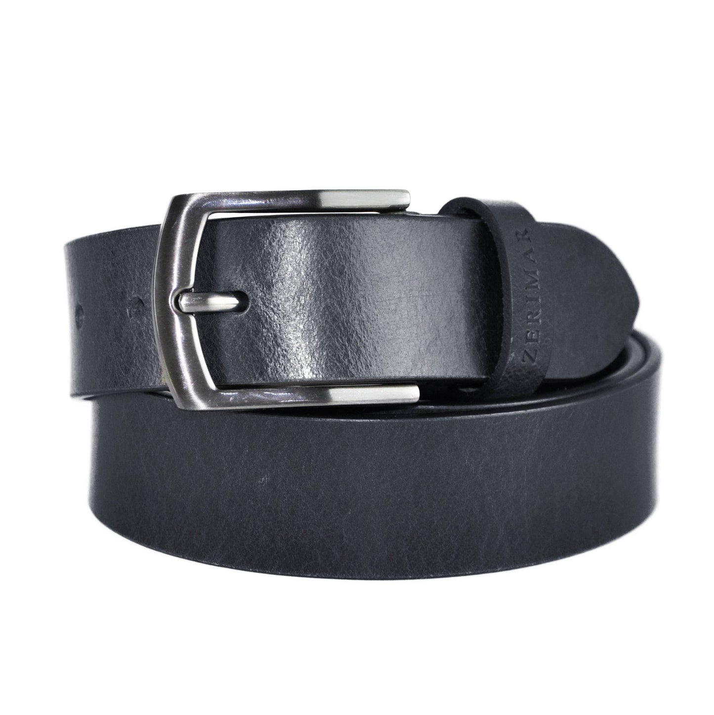 Cintura da uomo in Vera Pelle: Blu / 120