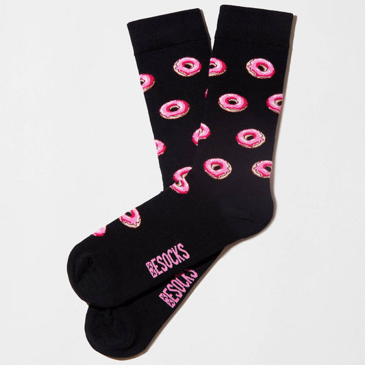 BeDonut Black - Calzini in Cotone 100% Biologico: Taglia 41/46