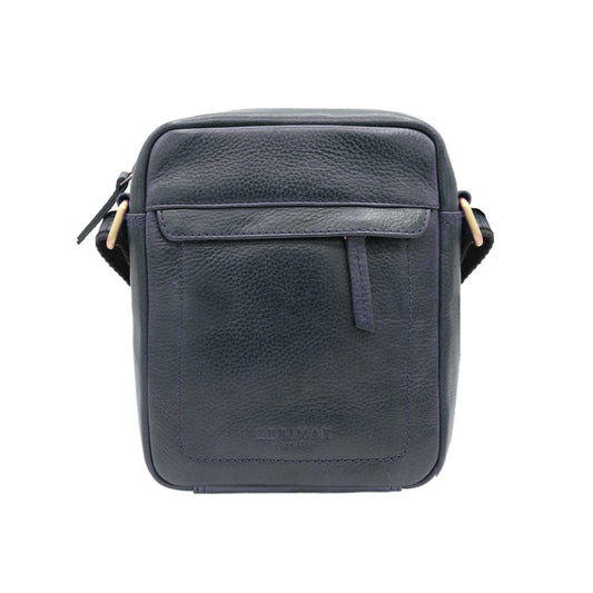 Borsa a Tracolla in Pelle Blu Zerimar