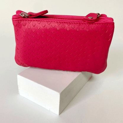 Portafoglio in pelle con doppio scomparto: Rosa