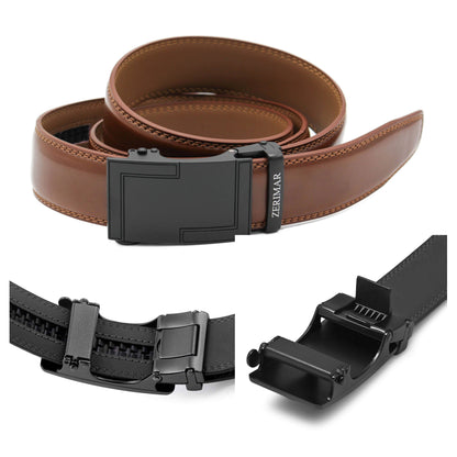 Cintura da uomo con fibbia automatica Cintura in pelle Larghezza 3,5 cm Zerimar