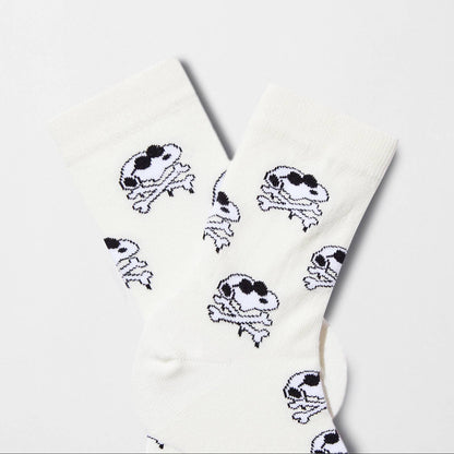 BeSnoopy Teschio Bianco Sporco - Calzini in Cotone 100% Biologico: Taglia 36/40