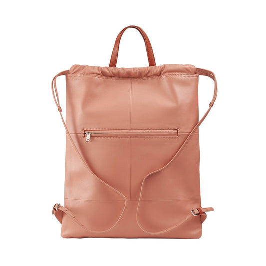 Zaino a sacca in pelle da donna DUDU Flamingo Pink