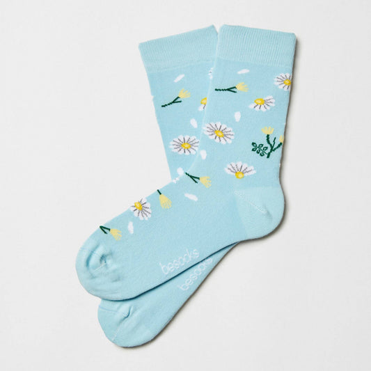 BeDaisy Blue - Calzini in Cotone 100% Biologico: Blu - Taglia - 36/40