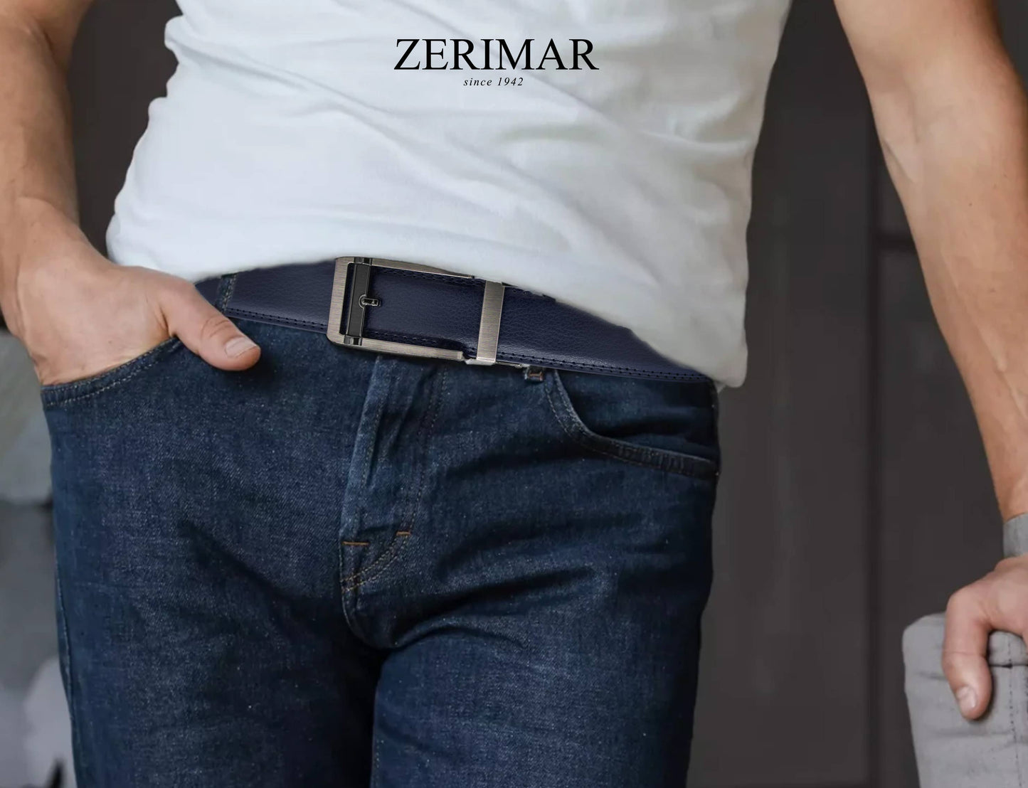 Cintura in pelle premium Zerimar con fibbia automatica elegante da 30 mm
