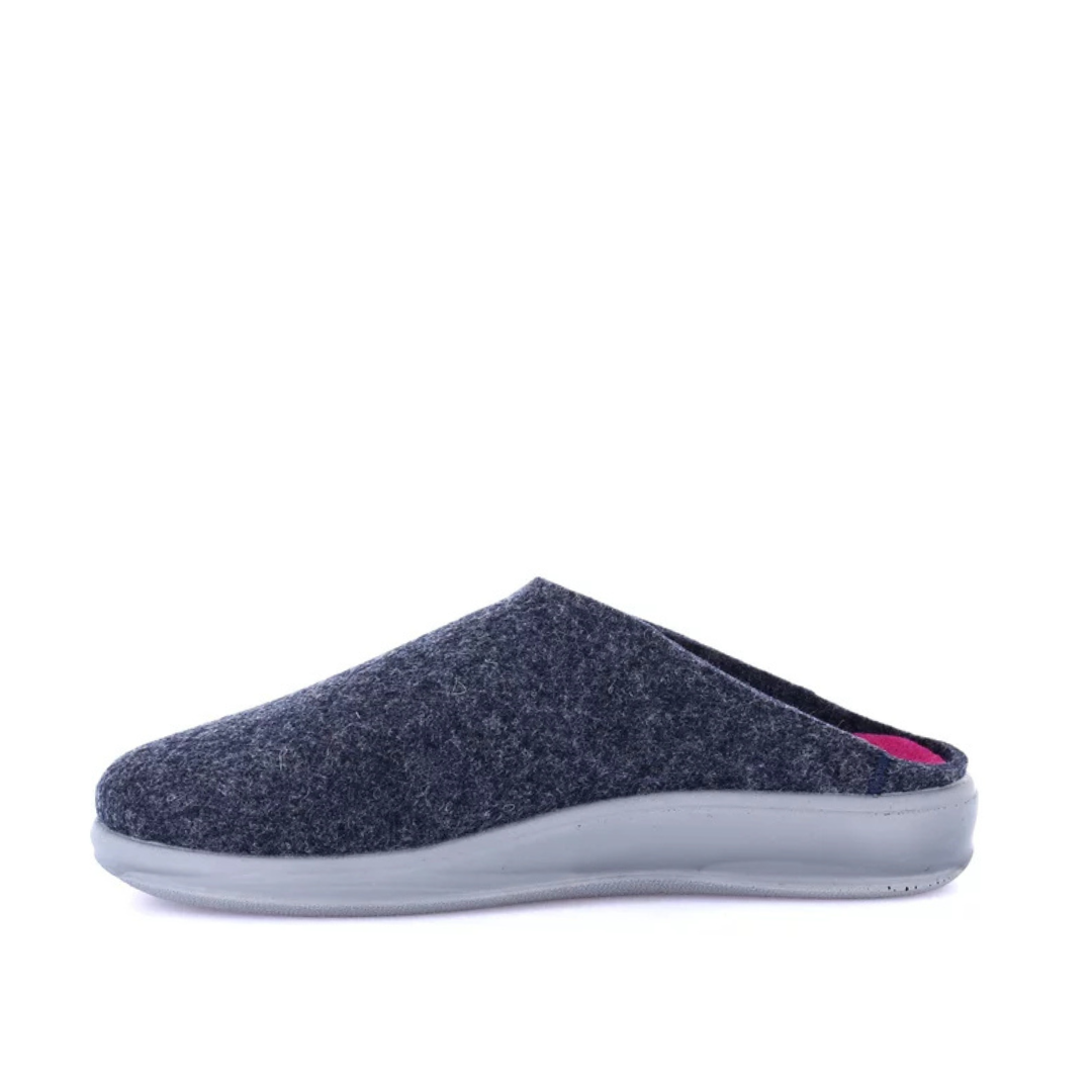 Pantofola Donna Grunland in feltro di Lana Blu