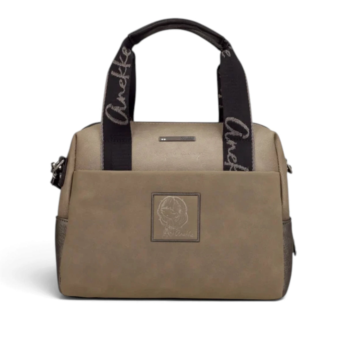 Borsa a Mano Donna Anekke in Ecopelle Stampata Taupe con Tracolla