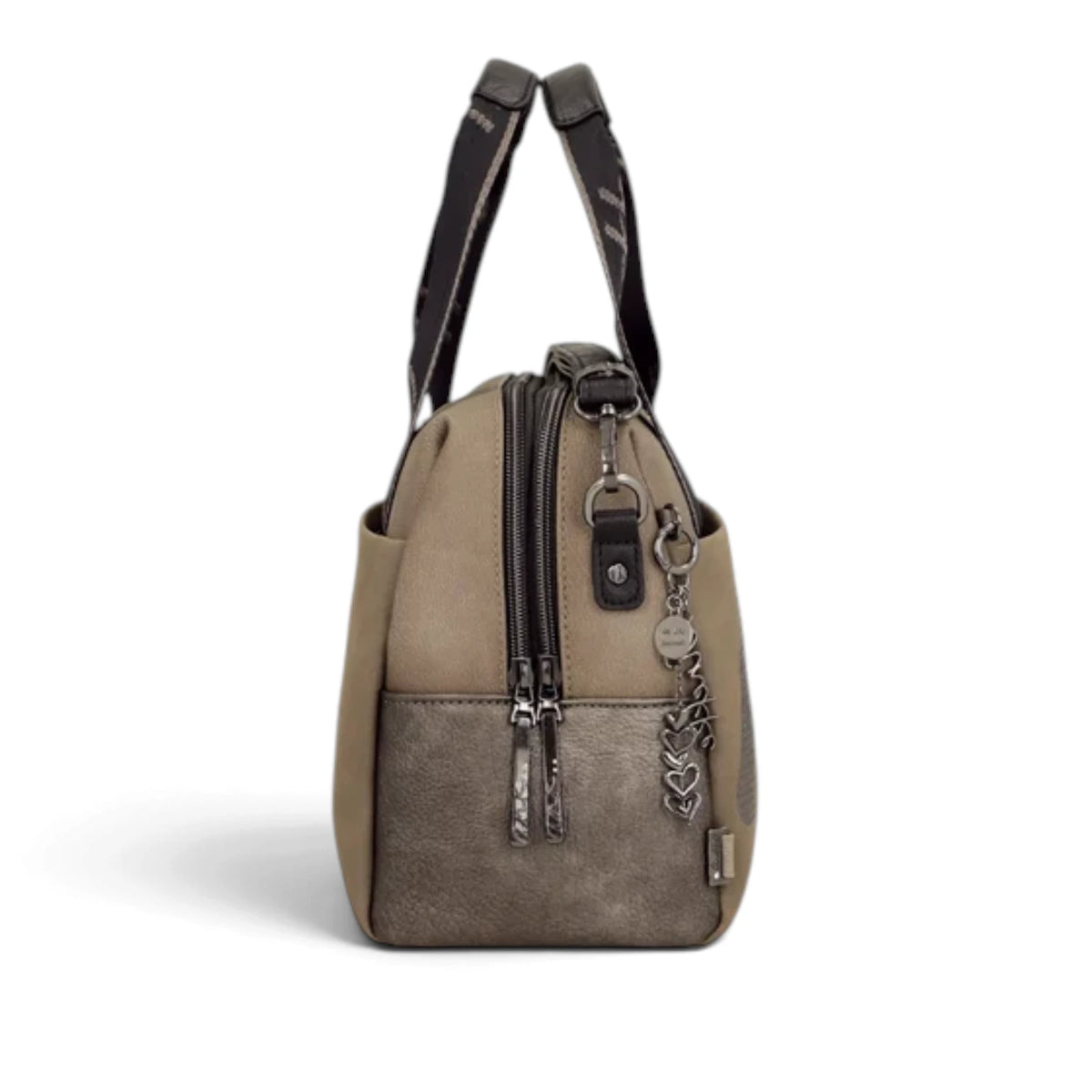 Borsa a Mano Donna Anekke in Ecopelle Stampata Taupe con Tracolla