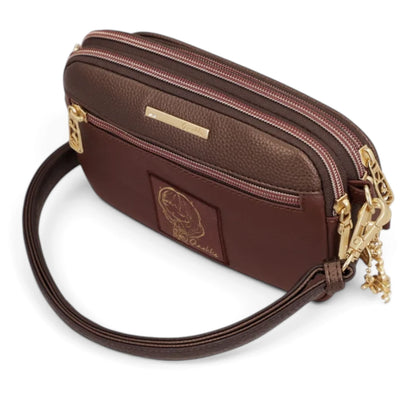 Borsa a Tracolla Donna Anekke in Ecopelle Stampata Bordò