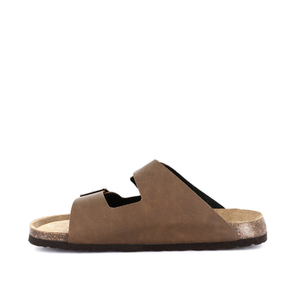 Scalzato Uomo Grunland doppia fascia Marrone