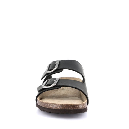 Scalzato Uomo Grunland doppia fascia Nero