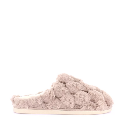 Pantofola Donna Grunland Peluche Beige