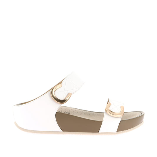 Scalzato Donna Grunland Doppia Fascia DIRA Bianco