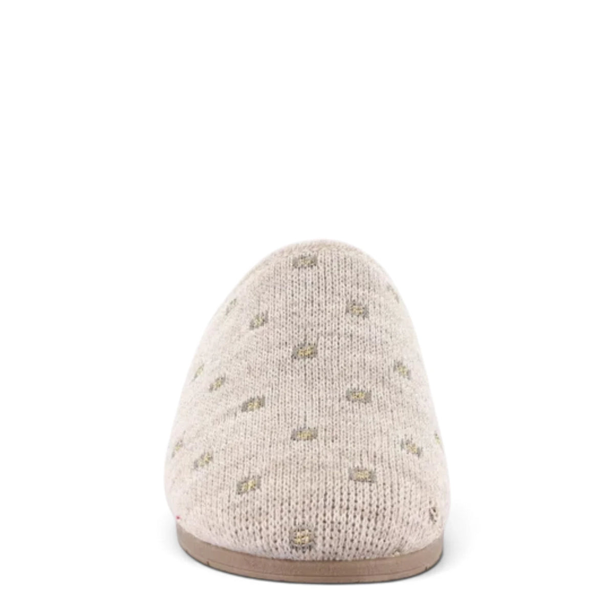 Pantofola Donna Grunland in Maglia Beige con Sottopiede Estraibile