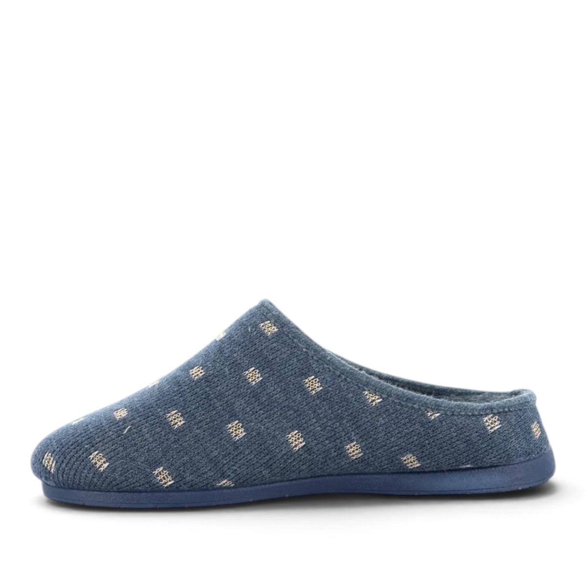 Pantofola Donna Grunland in Maglia Blu con Sottopiede Estraibile