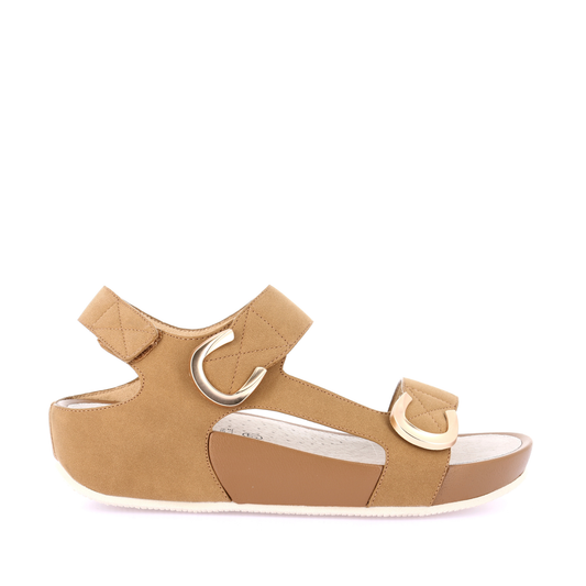 Sandalo Donna Grunland Doppia Fascia DIRA Cuoio