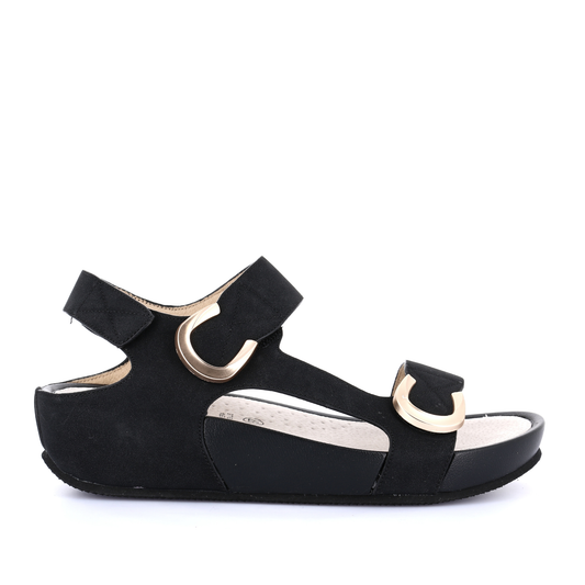 Sandalo Donna Grunland Doppia Fascia DIRA Nero