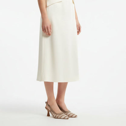 Decolleté Slingback Donna Queen Helena Tessuto Intrecciato Beige