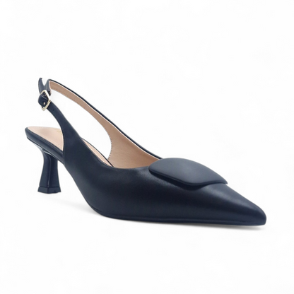 Decolleté Slingback Donna Francesco Milano Pelle Nero