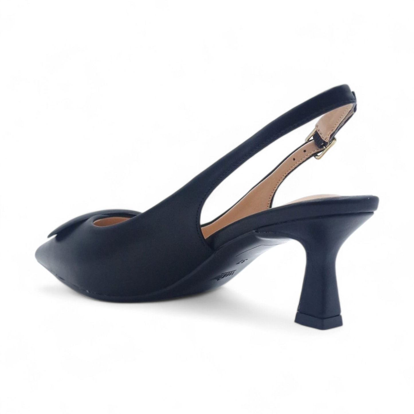 Decolleté Slingback Donna Francesco Milano Pelle Nero