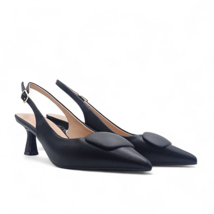 Decolleté Slingback Donna Francesco Milano Pelle Nero