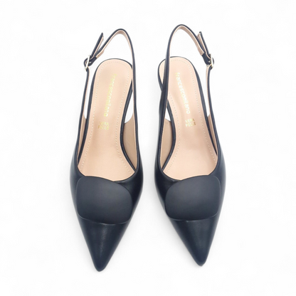 Decolleté Slingback Donna Francesco Milano Pelle Nero