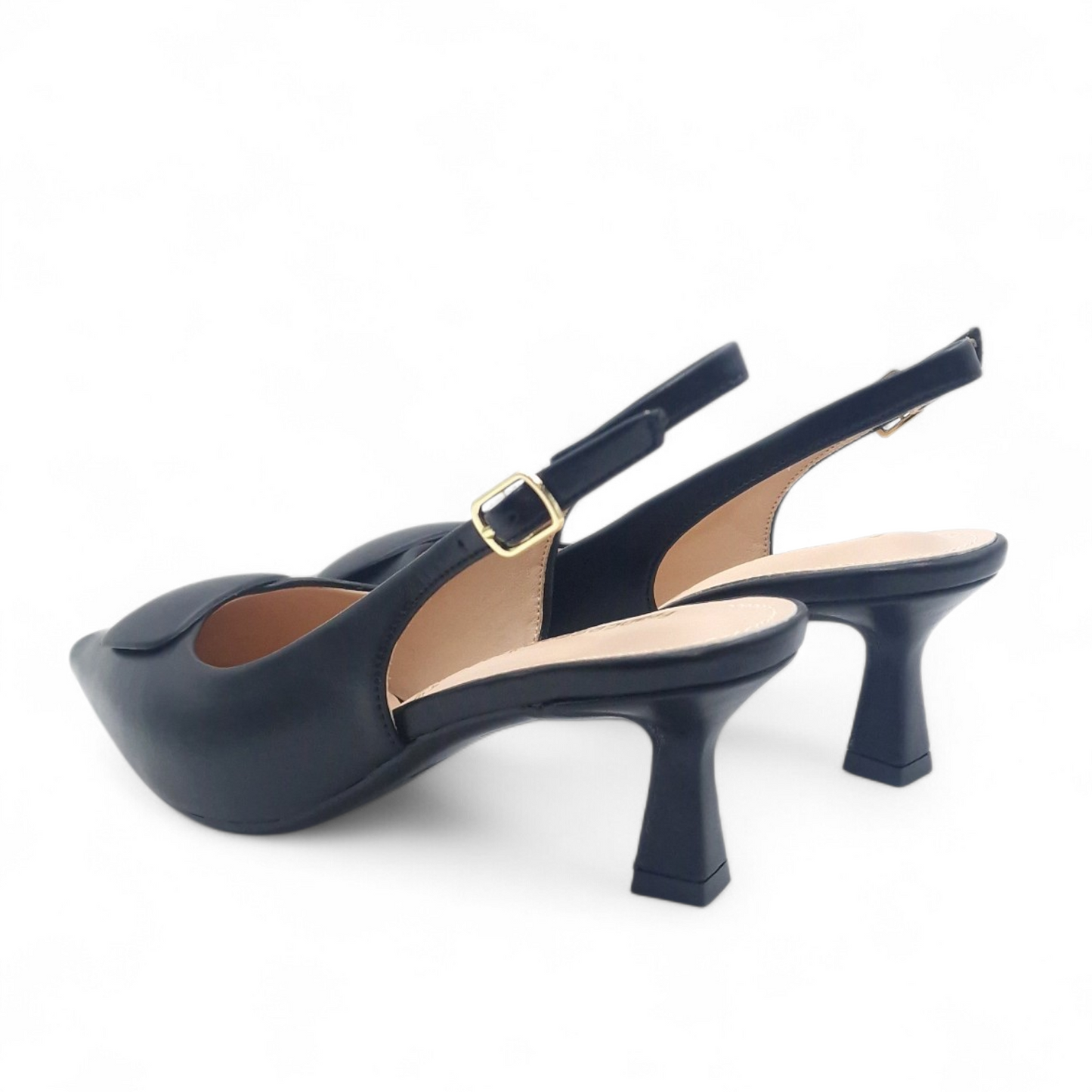 Decolleté Slingback Donna Francesco Milano Pelle Nero