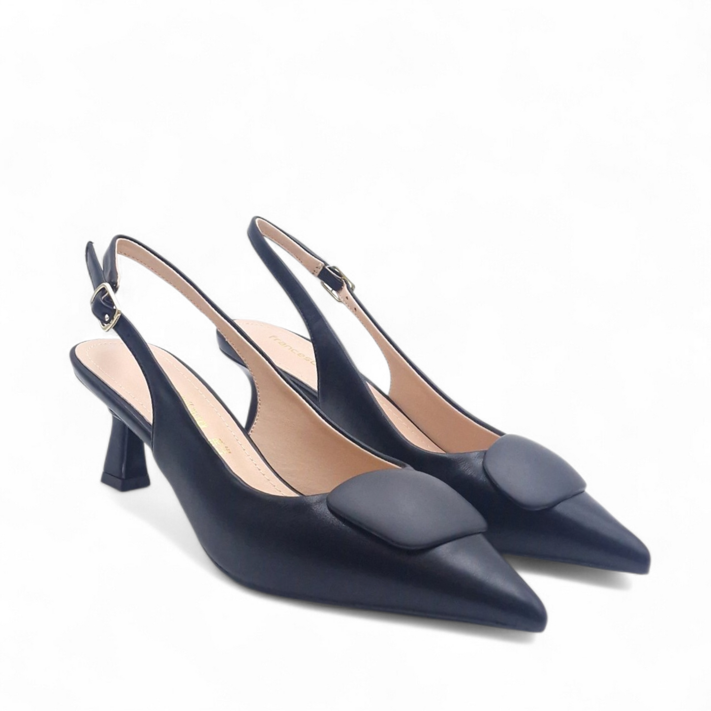 Decolleté Slingback Donna Francesco Milano Pelle Nero