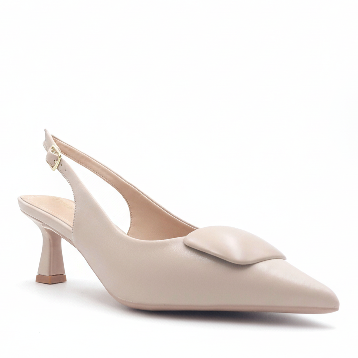 Decolleté Slingback Donna Francesco Milano Pelle Nude