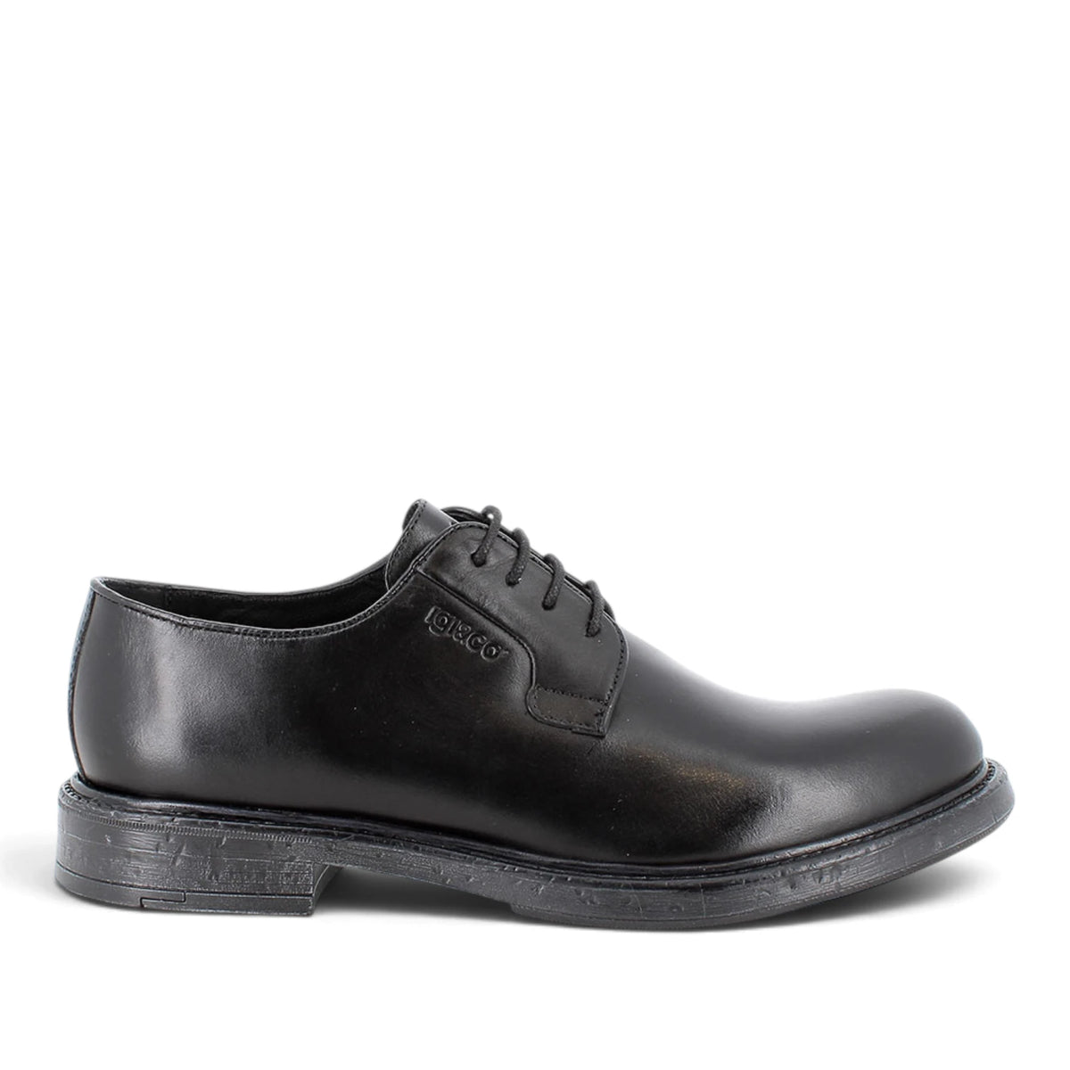 Derby Uomo IGI&CO in Pelle Nera Liscia