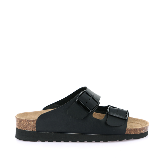 Scalzato Donna Grunland doppia fascia Nero