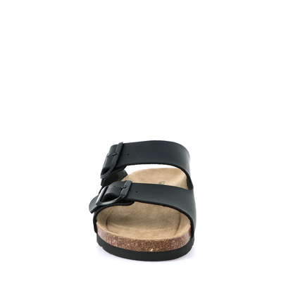 Scalzato Donna Grunland doppia fascia Nero
