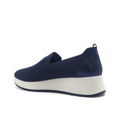 Sneakers Slip on Donna Enval in Tessuto Blu Leggere e Traspiranti