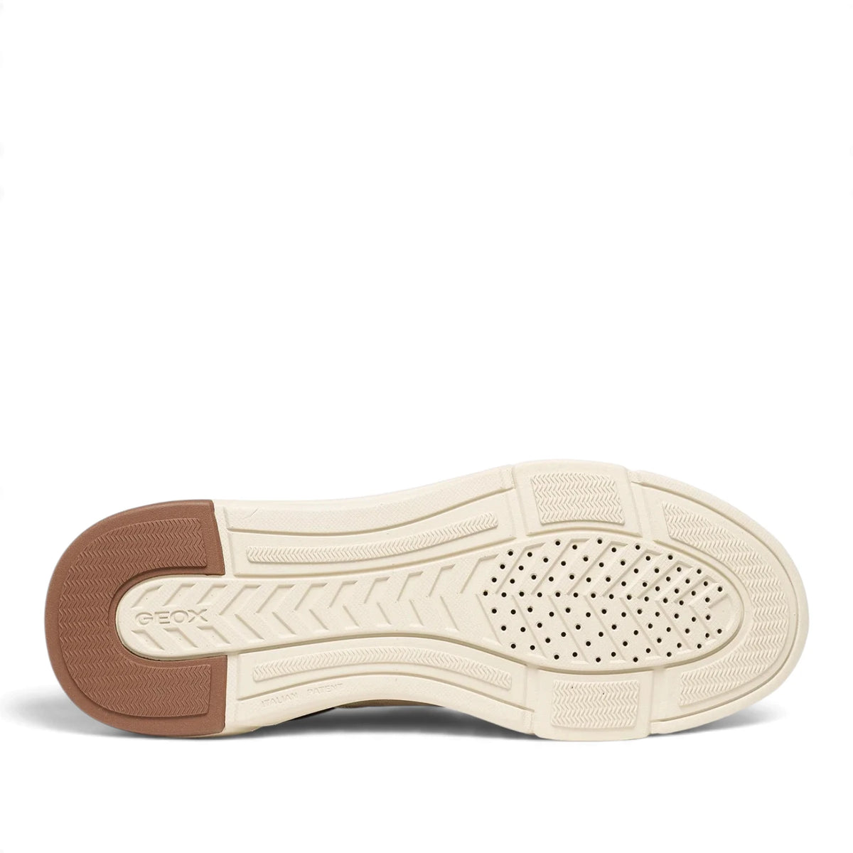 Sneakers Uomo Geox in Tessuto Marrone riporti in Scamosciato