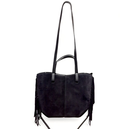 Borsa a Spalla in Pelle Scamosciata con frange Denise